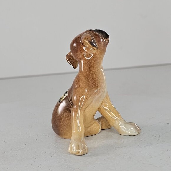 Vintage Hagen Renaker 1955 Duke Boxer Puppy Dog Figurine Partial Label - Picture 5 of 8